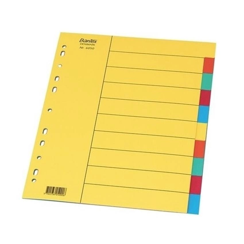 Przekładki Z Kolorowego Kartonu Z Indeksami Bantex