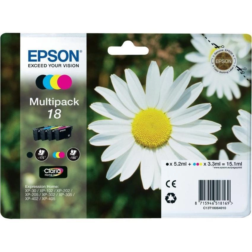 Tusz Epson T1806 zestaw CMYK [C13T18064010]