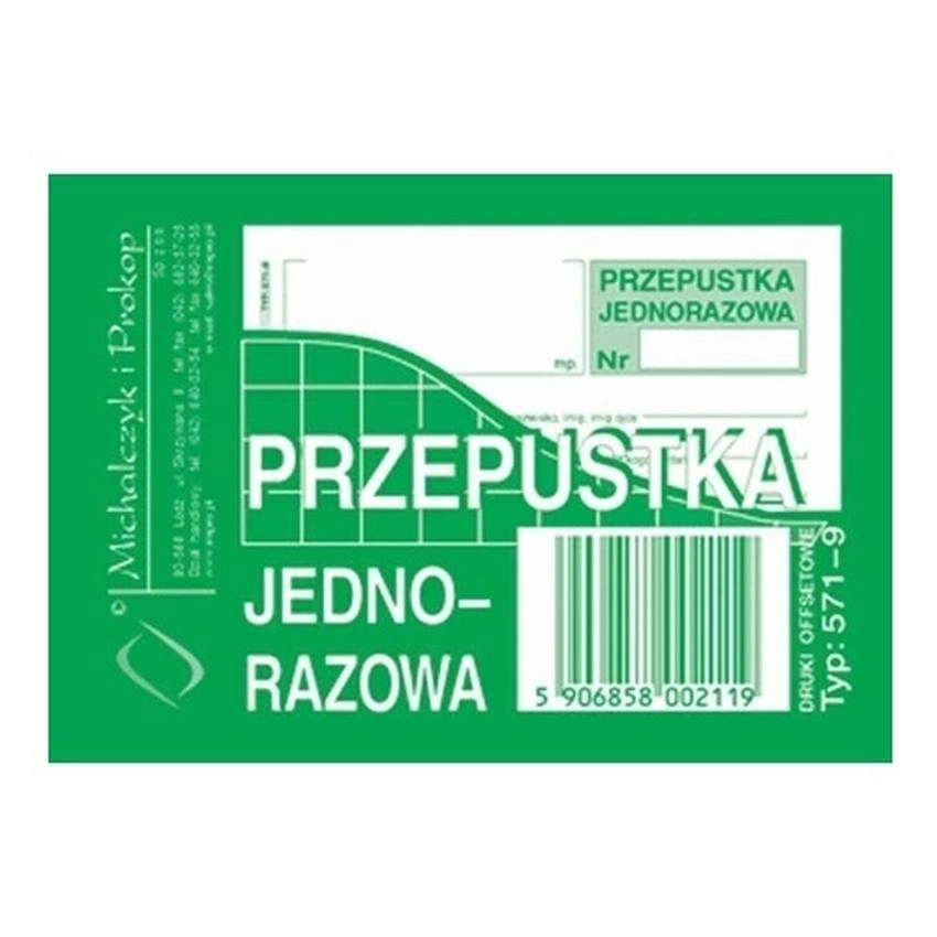 Przepustka Jednorazowa 571-9