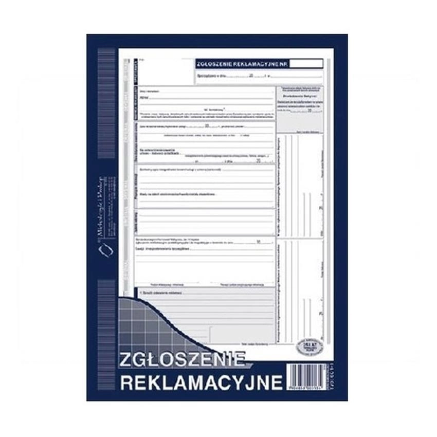 Zgłoszenie Reklamacyjne 601-1