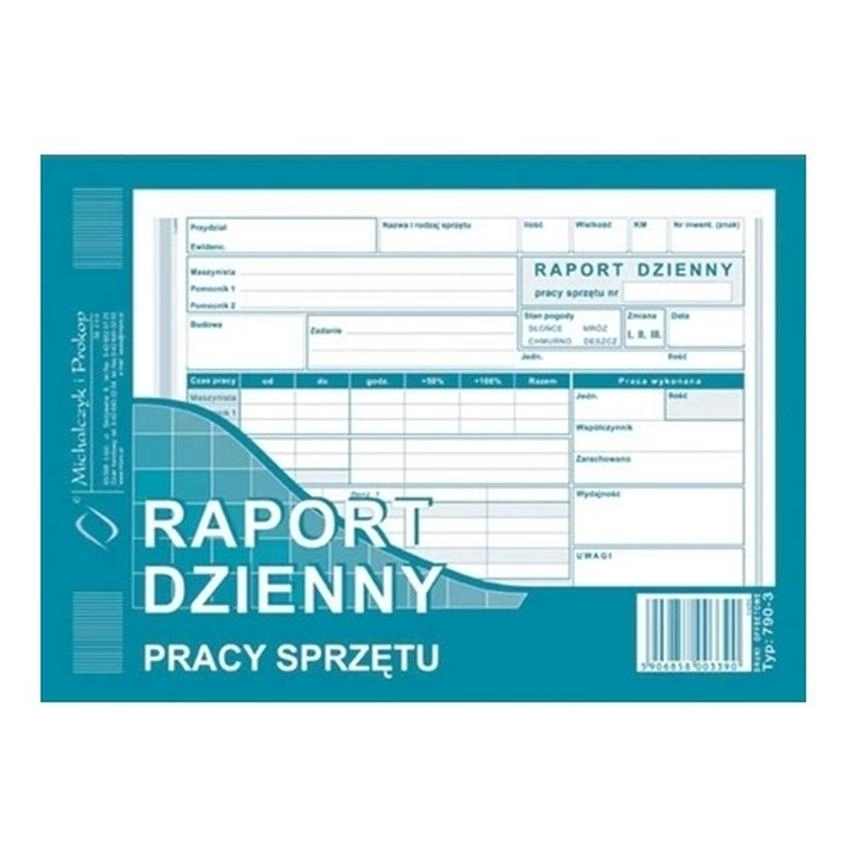 Raport Dzienny Pracy Sprzętu 790-3