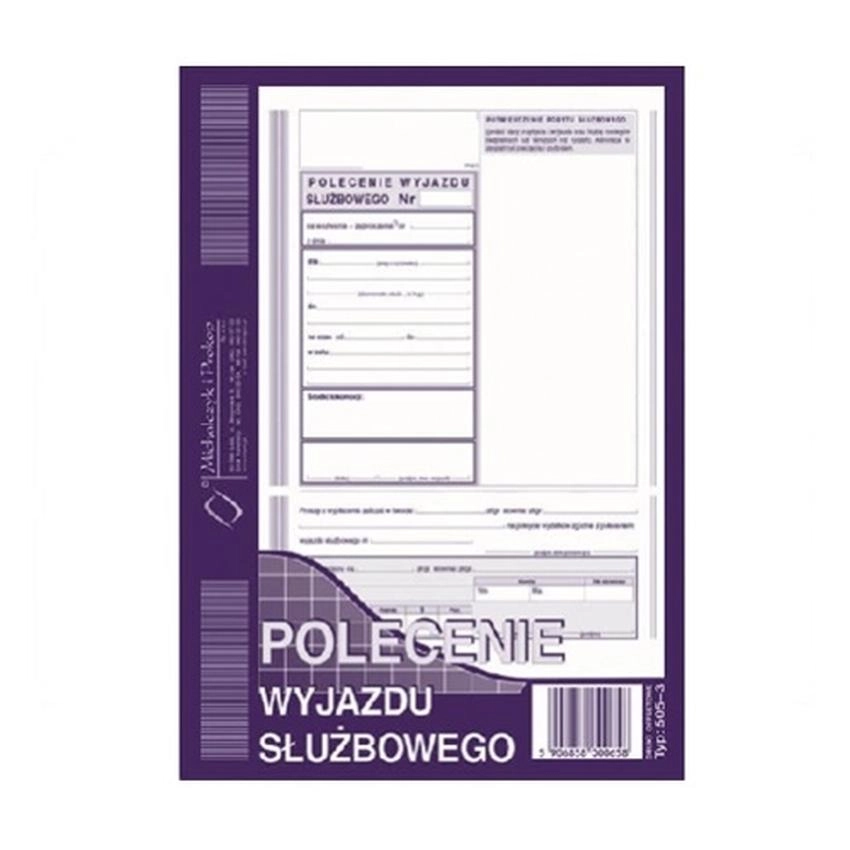 Polecenie Wyjazdu Służbowego 505-3