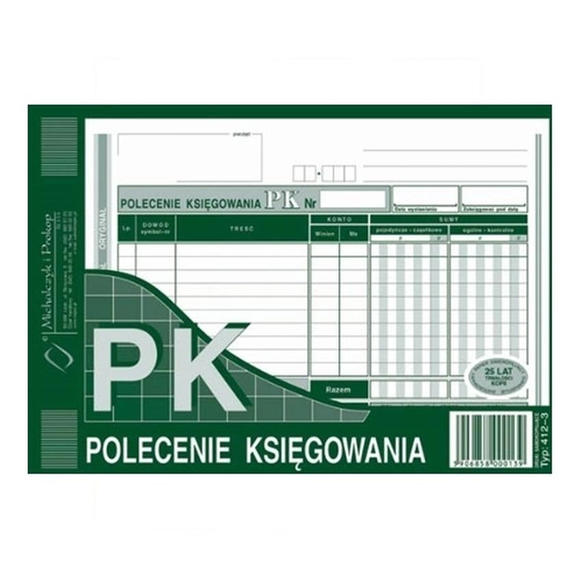 Pk - Polecenie Księgowania 412-3