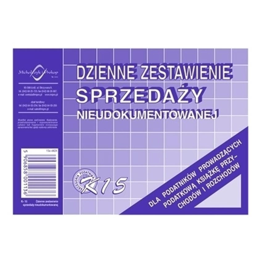 Dzienne Zestawienie Sprzedaży Nieudokumentowanej K15