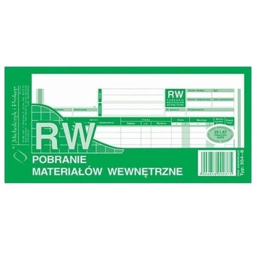 Rw - Pobranie Materiałów Wewnętrzne 354-8