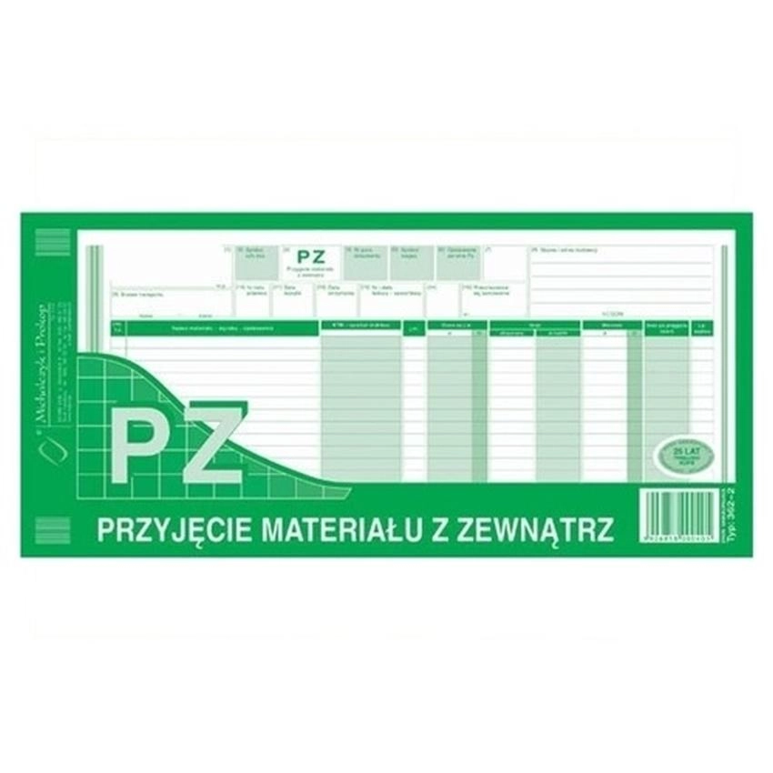 Pz - Przyjęcie Materiału Z Zewnątrz 362-2