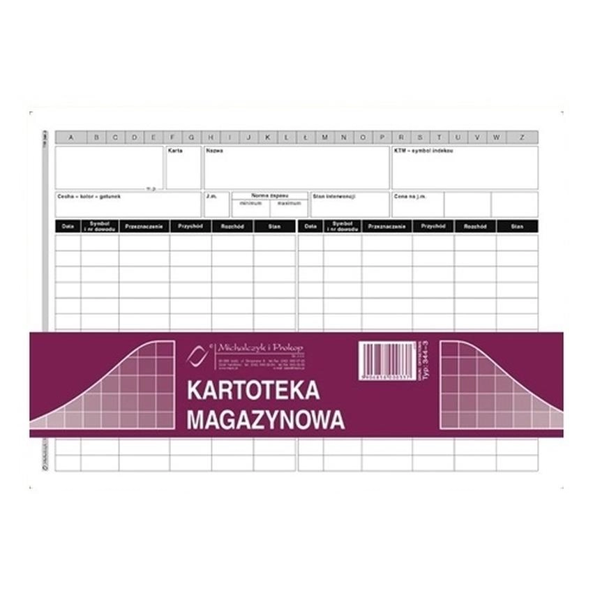 Kartoteka Magazynowa 344-3