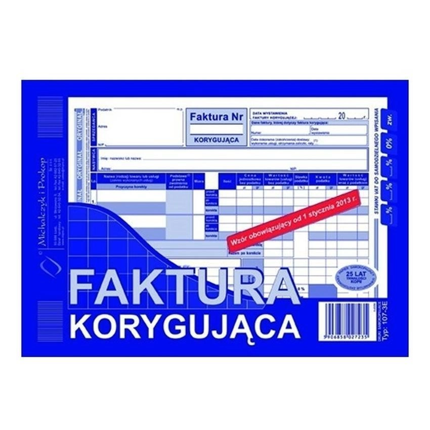 Faktura Korygująca 107-3E