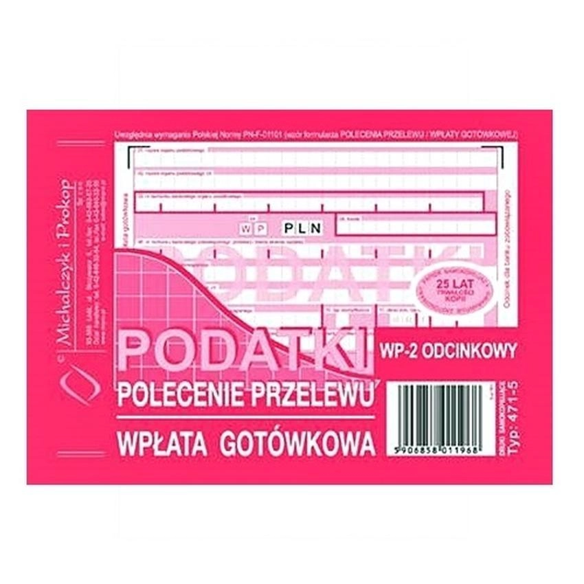 Podatki Polecenie Przelewu - Wpłata Gotówkowa - 2-Odcinkowe 471-5