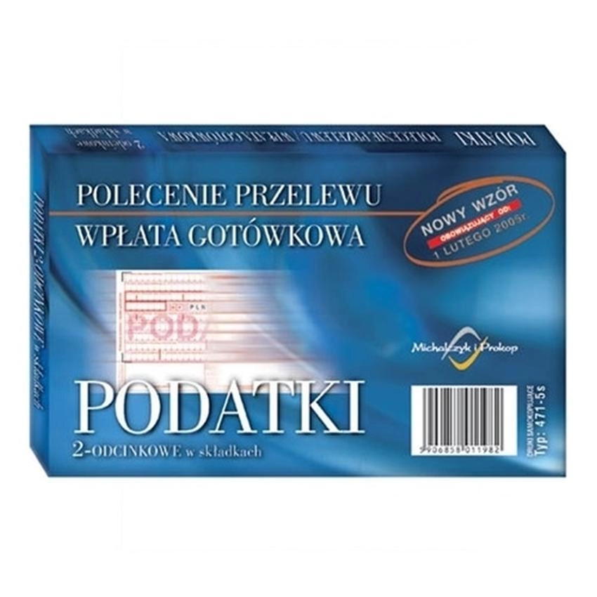 Podatki Polecenie Przelewu - Wpłata Gotówkowa - 2-Odcinkowe W Składkach 471-5S