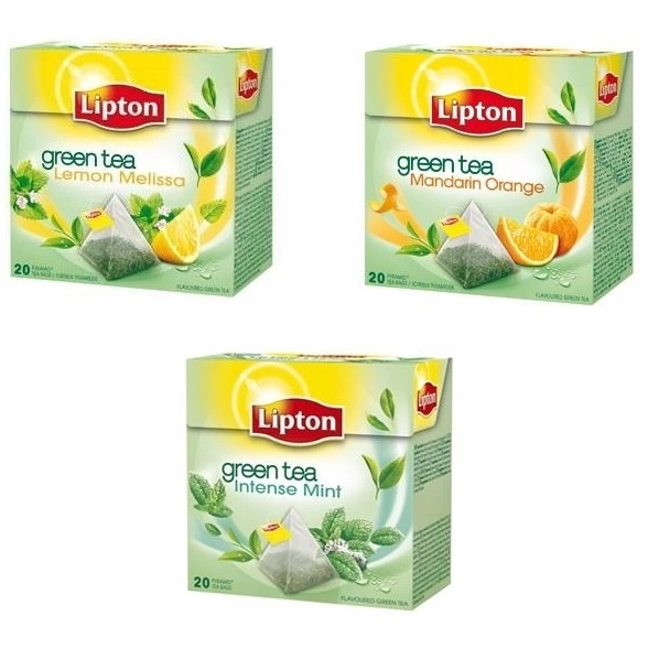 Herbata Zielona Owocowa Lipton Piramid