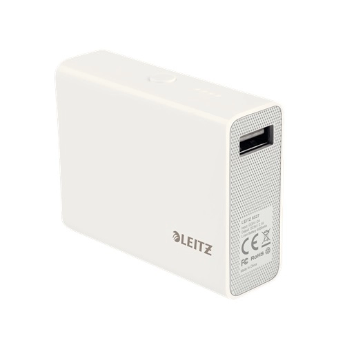 Zasilacz Podróżny Leitz Complete - 1 Port Usb - biały, moc 6000 mAh