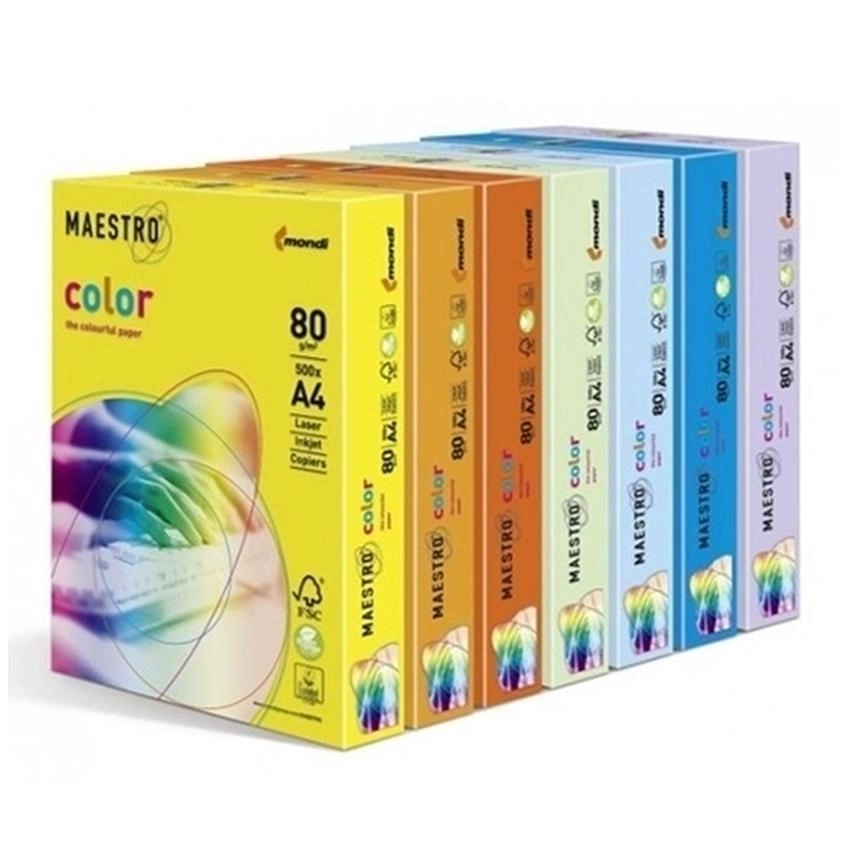 Papier Maestro Color A4 Paleta Neonowa 80 G/M2