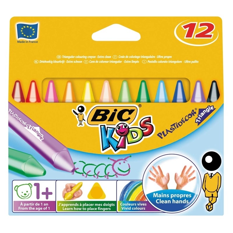 Kredki Świecowe Bic Kids Plastidecor Triangle