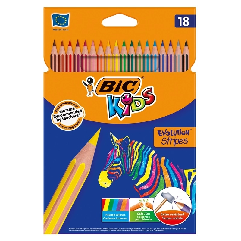 Kredki Ołówkowe Bic Kids Evolution Stripes