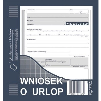 WNIOSEK O URLOP (OFFSET) 513-4
