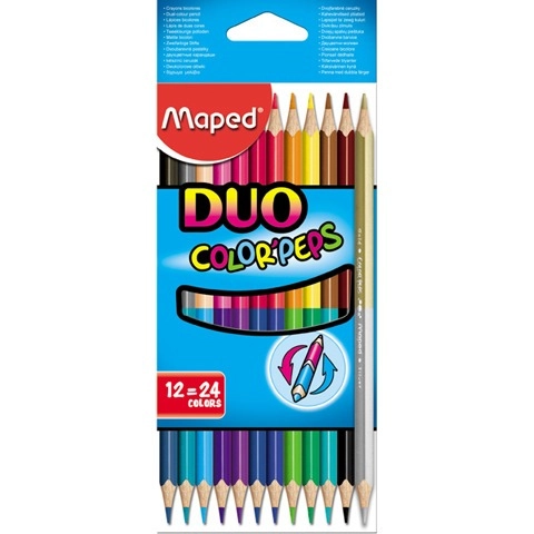 Kredki Dwustronne Colorpeps Duo 12 Szt = 24 Kolory