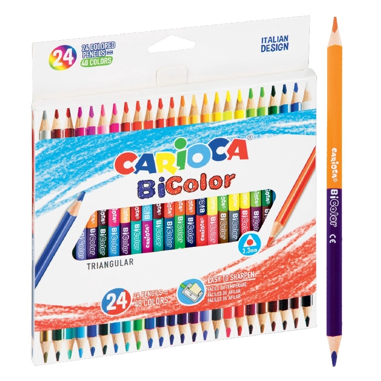 Kredki Ołówkowe Carioca Bicolor 