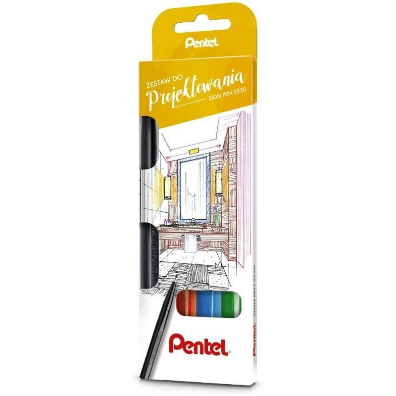 Zestaw Do Projektowania Pentel Sign Pen S520