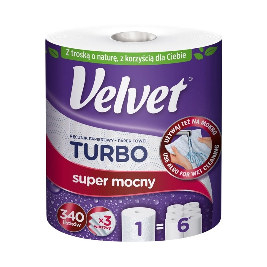 Ręczniki Papierowy W Rolce Velvet Turbo