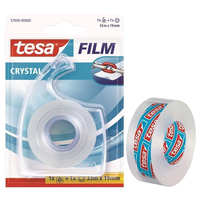 Taśma Biurowa Tesa Film Crystal + Podajnik