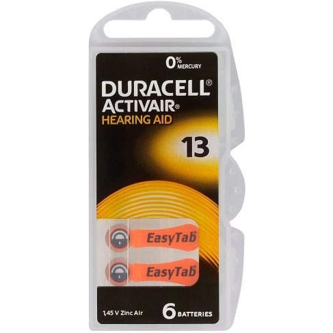 Bateria do aparatów słuchowych Duracell Activair DA13/PR48