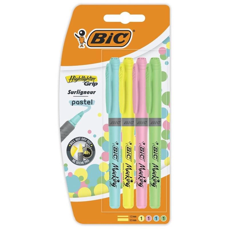 Zakreślacz Highlighter Grip Pastel Bic