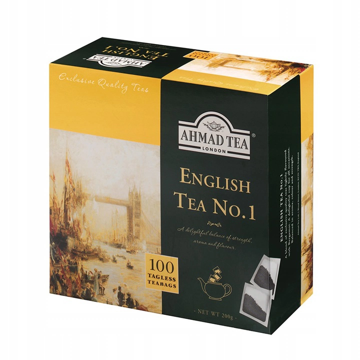 Herbata Ahmad English Tea No.1, 100 torebek x 2g bez zawieszki