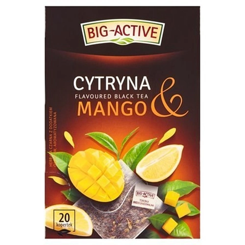 Herbata Czarna BIG ACTIVE Cytryna & Mango Z Kawałkami Owoców