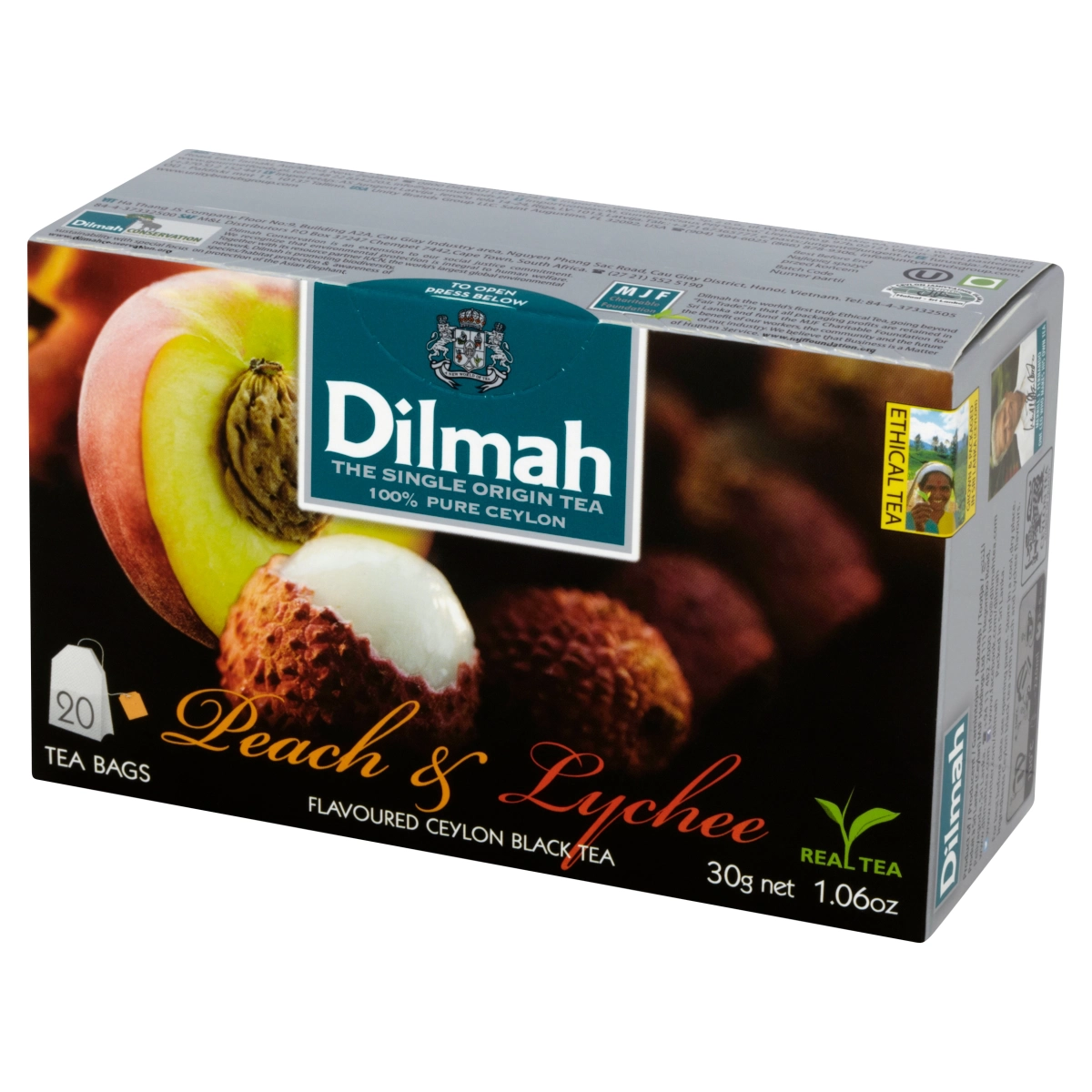 Herbata Czarna Dilmah Brzoskwinia i Liczi