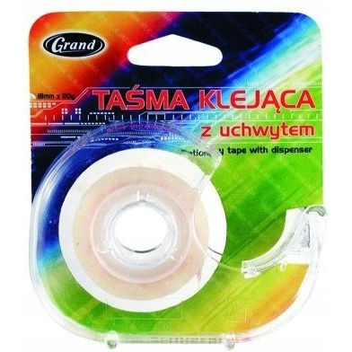 Taśma klejąca GRAND 18 mm x 20 m z dyspenserem