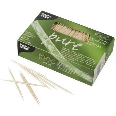 Wykałaczki drewniane okrągłe 6,8 cm Papstar Pure