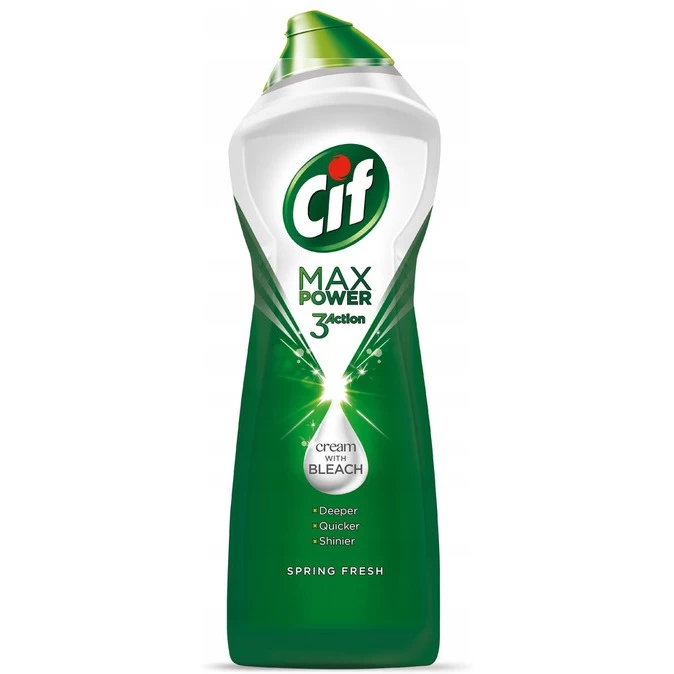 Mleczko do czyszczenia CIF Max Power o zapachu Spring Fresh.