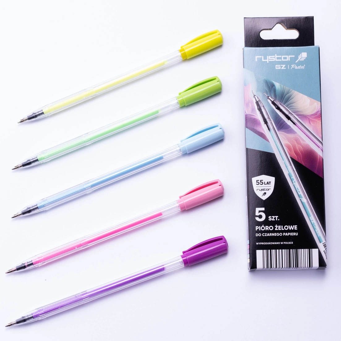 Pióro żelowe pastelowe do czarnego papieru Rystor GZ 0,5 mm