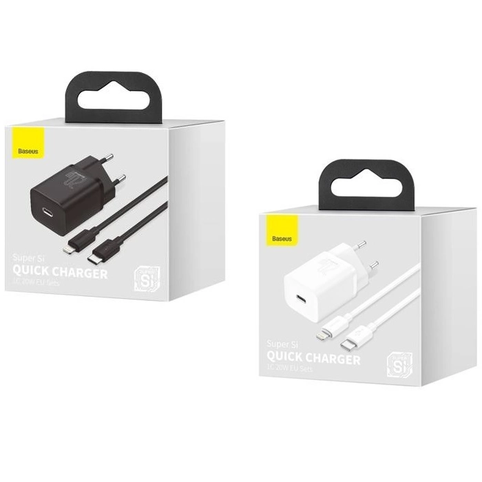 Ładowarka sieciowa Baseus Super Si Quick Charger 1C 20W z przewodem USB-C do Lightning