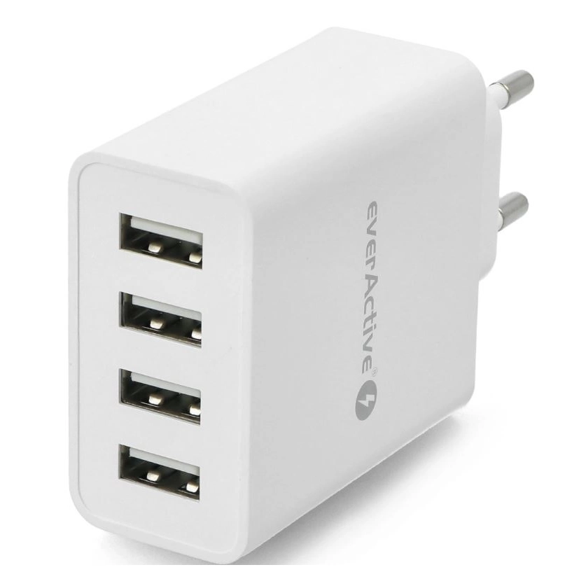 Ładowarka sieciowa Everactive 4 gniazda USB SC-400 25 W, 2.4A