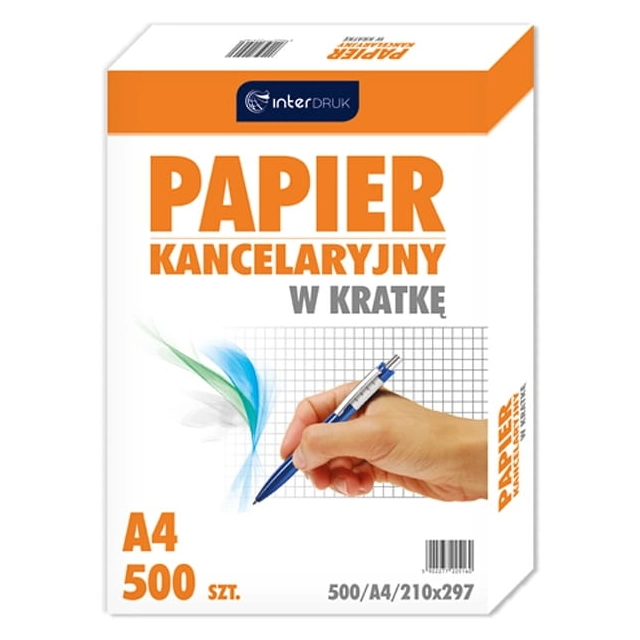 Papier kancelaryjny A4 w kratkę INTERDRUK