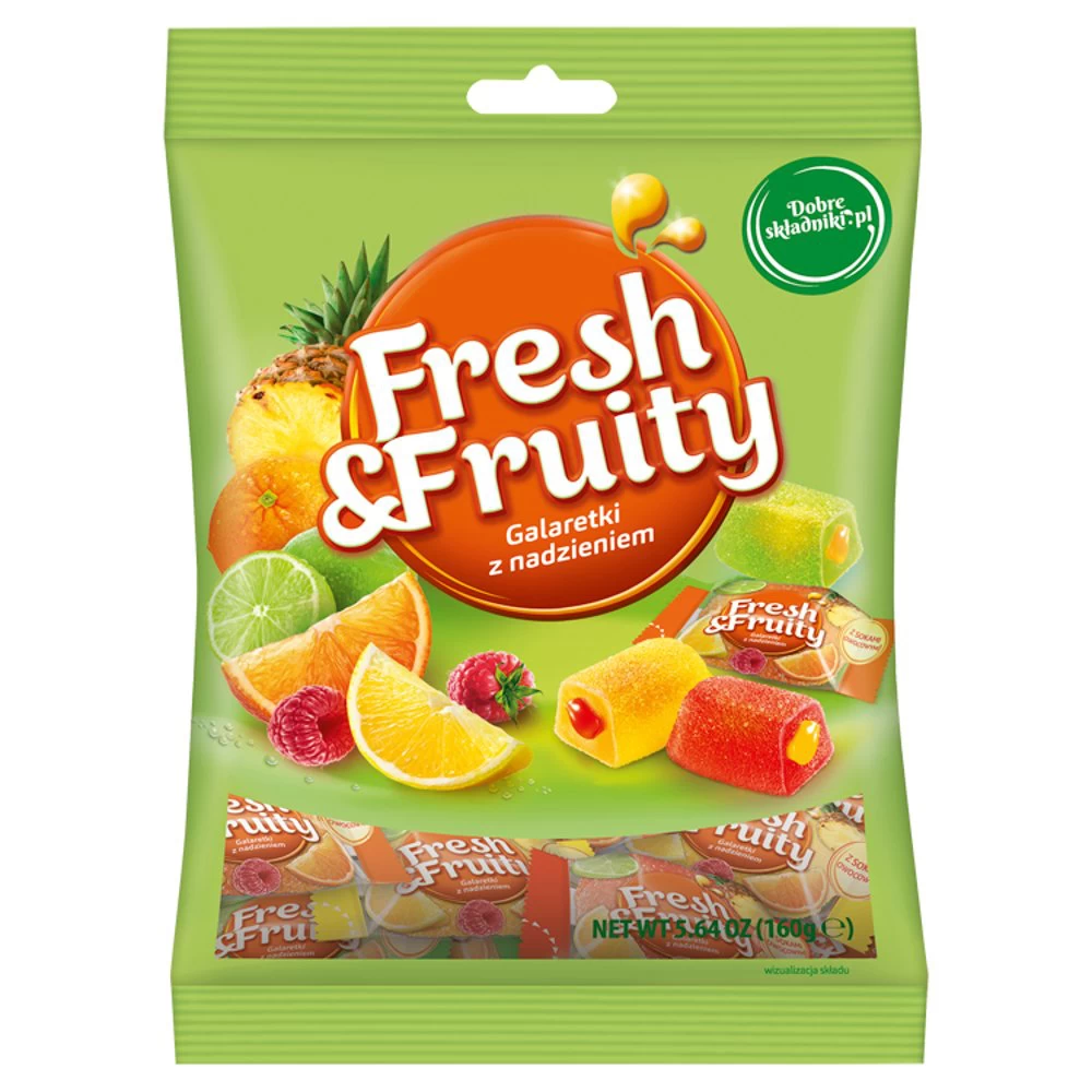 Cukierki WAWEL FRESH&FRUITY galaretki z nadzieniem