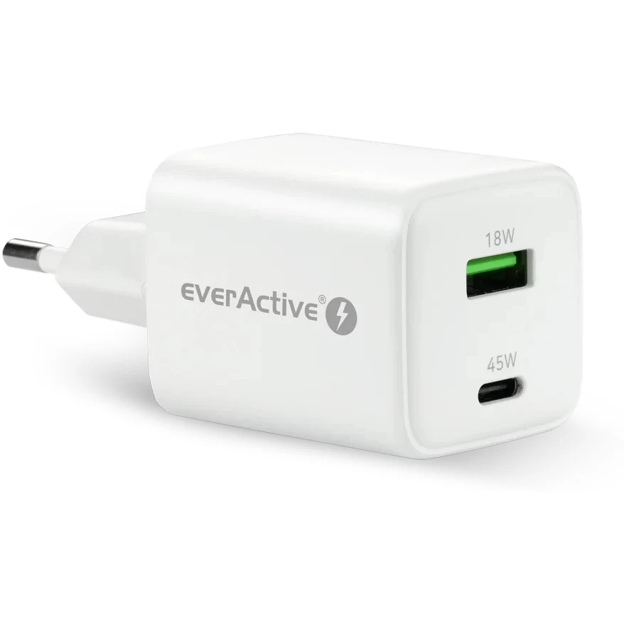 Ładowarka sieciowa USB-A i USB-C EVERACTIVE SC-450Q