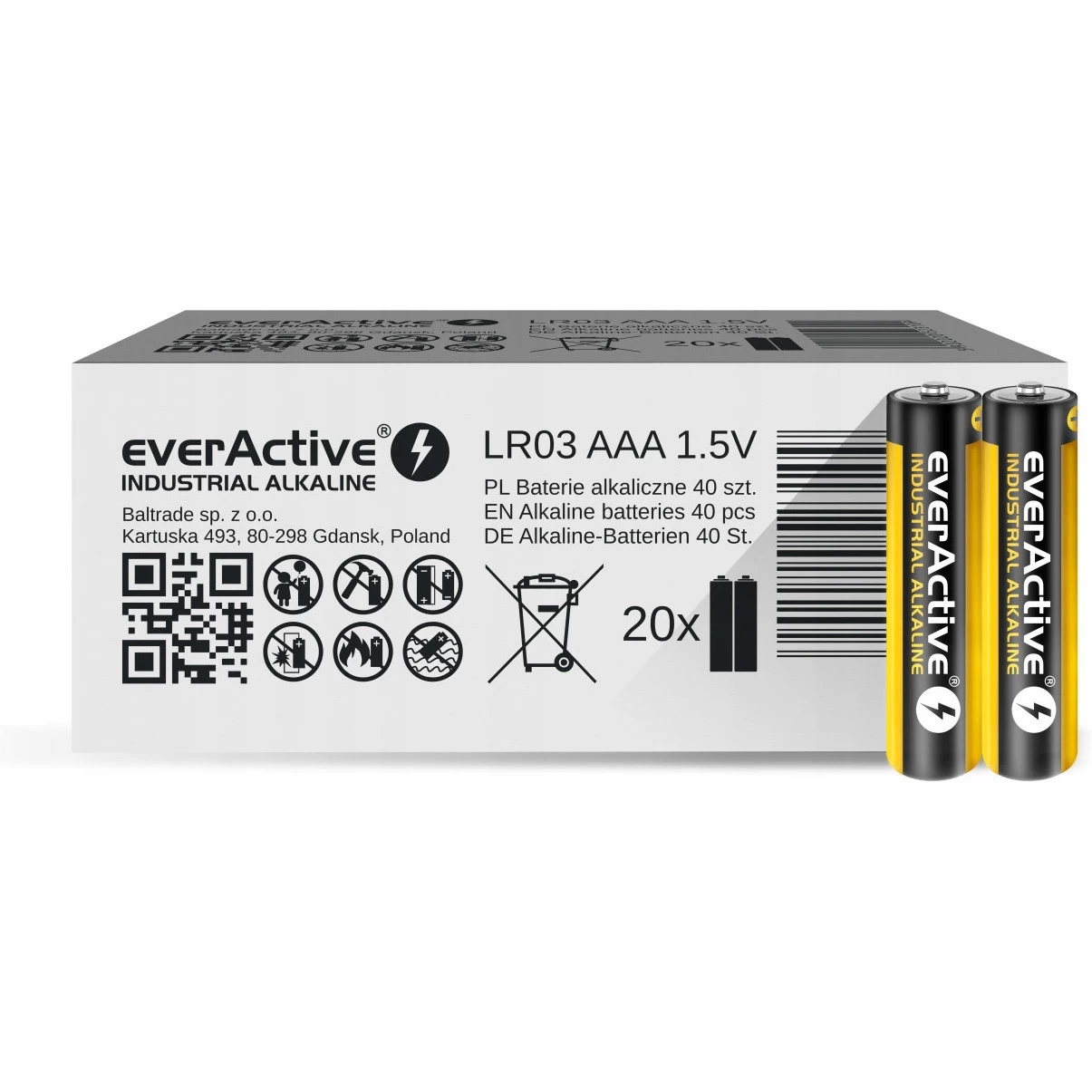 Bateria AAA/LR03 EverActive Industrial Alkaline