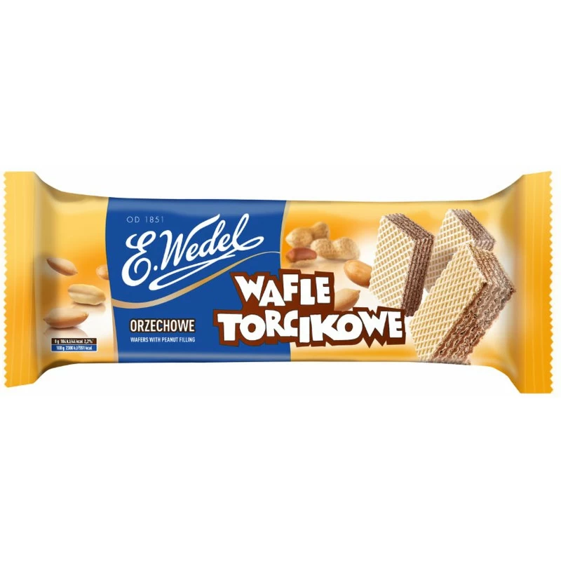 Wafle torcikowe Wedel 160g orzechowe, 
