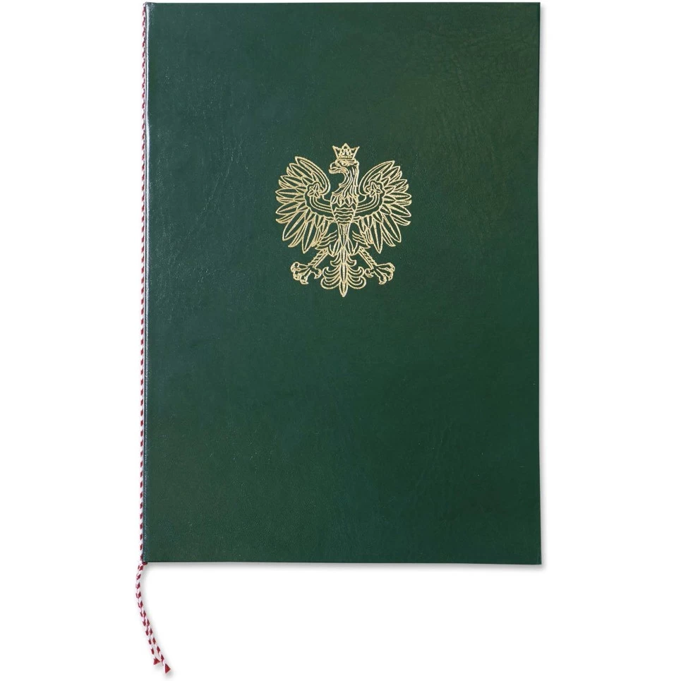 Okładka na dyplom z orłem WARTA