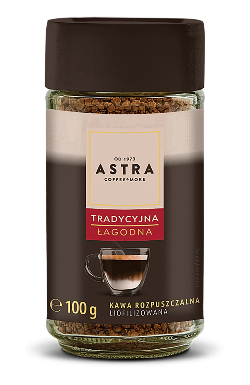 Kawa rozpuszczalna ASTRA Tradycyjna Łagodna 100g
