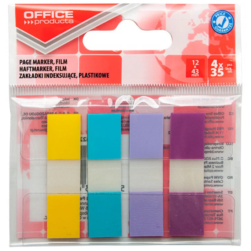 Zakładki indeksujące Office Products 12x43mm
