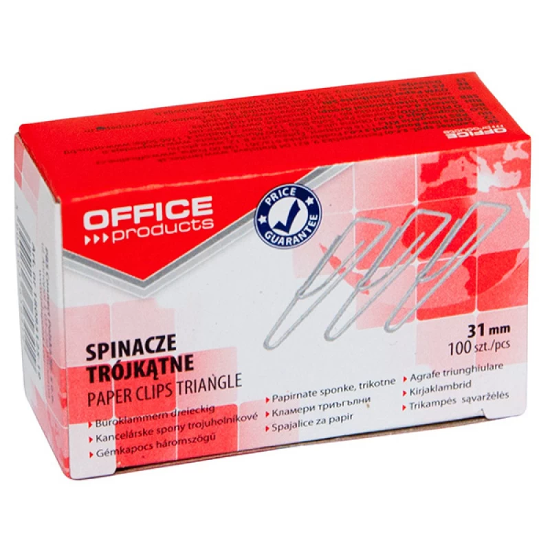 Spinacze trójkątne Office Products 31mm 100szt.