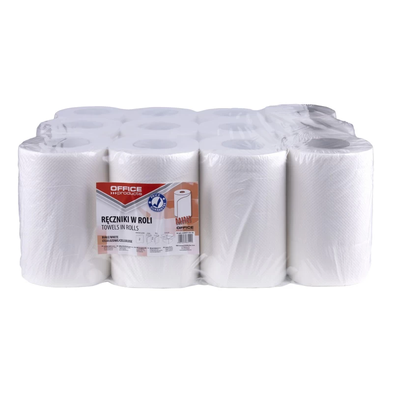Ręczniki celulozowe Office Products 50m 2-warstwowe 12szt.