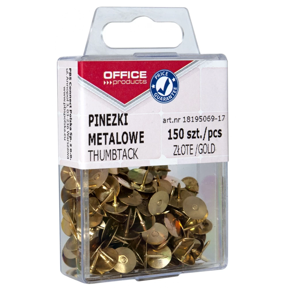 Pinezki metalowe Office Products 150 szt.