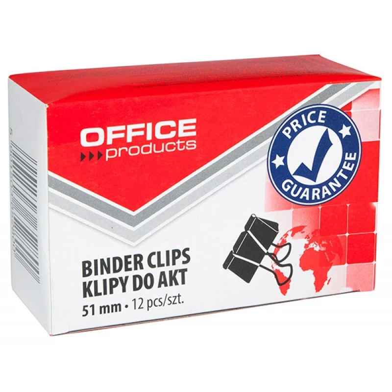 Klipy do dokumentów Office Products 51mm 12szt.