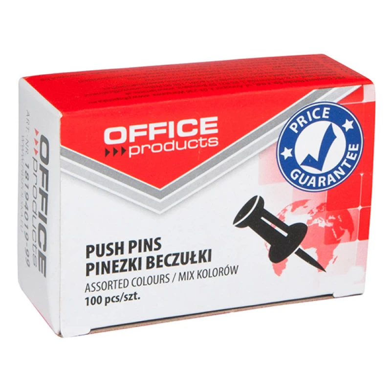 Pinezki beczułki Office Products 100szt.