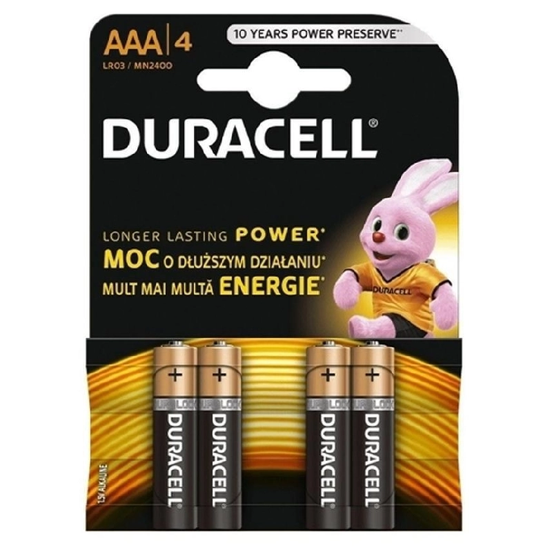 Baterie Alkaliczne Duracell Lr03 Aaa Mn2400 K4 Basic